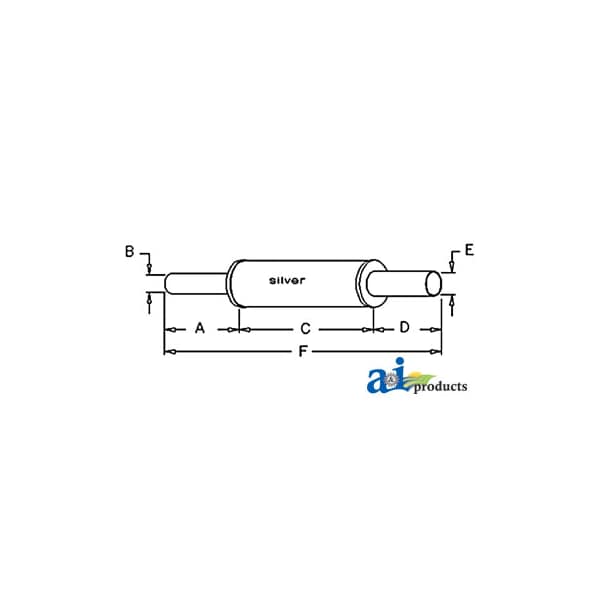 Muffler 31.5" x3.5" x3.5"